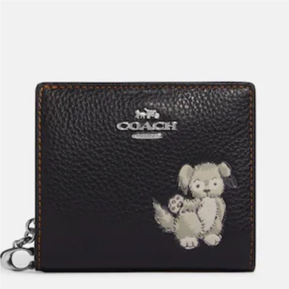 Coach Snap Wallet With Happy Dog